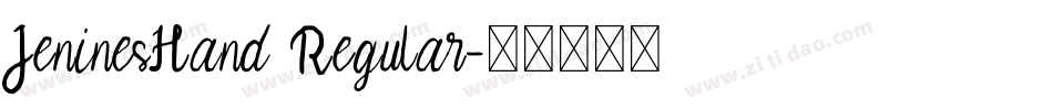 JeninesHand Regular字体转换